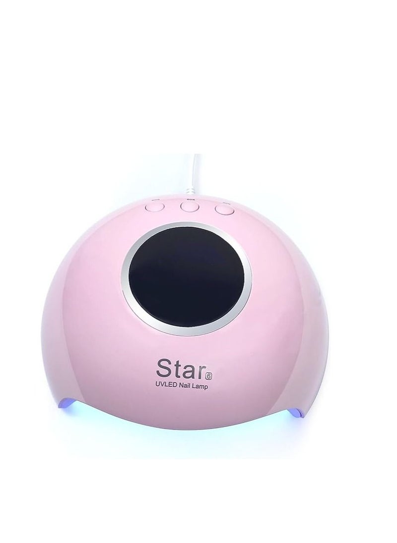 Star ORiTi 12 LED 36W LCD Display Mini USB Induction Phototherapy UV LED Nail Lamp Nail Dryer Pink  - Image 2