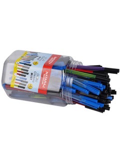 NATARAJ Nataraj GCM 100 Pcs Jar | Comfortable Grip | Non-fading ink | Smooth Writing | Hexagonal shape for better grip | Fun Writing | Use for Student & Office person |Pack of 100 Pens  - Image 2
