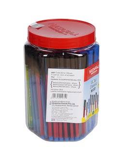 NATARAJ Nataraj GCM 100 Pcs Jar | Comfortable Grip | Non-fading ink | Smooth Writing | Hexagonal shape for better grip | Fun Writing | Use for Student & Office person |Pack of 100 Pens  - Image 3