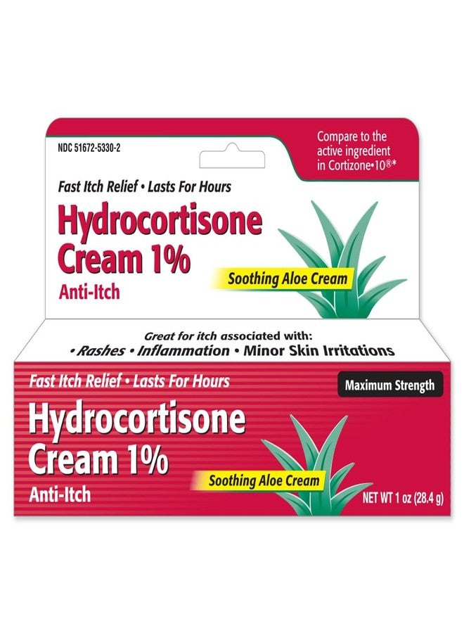 TARO Hydrocortisone Aloe 1% Cream 1Oz - Image 1