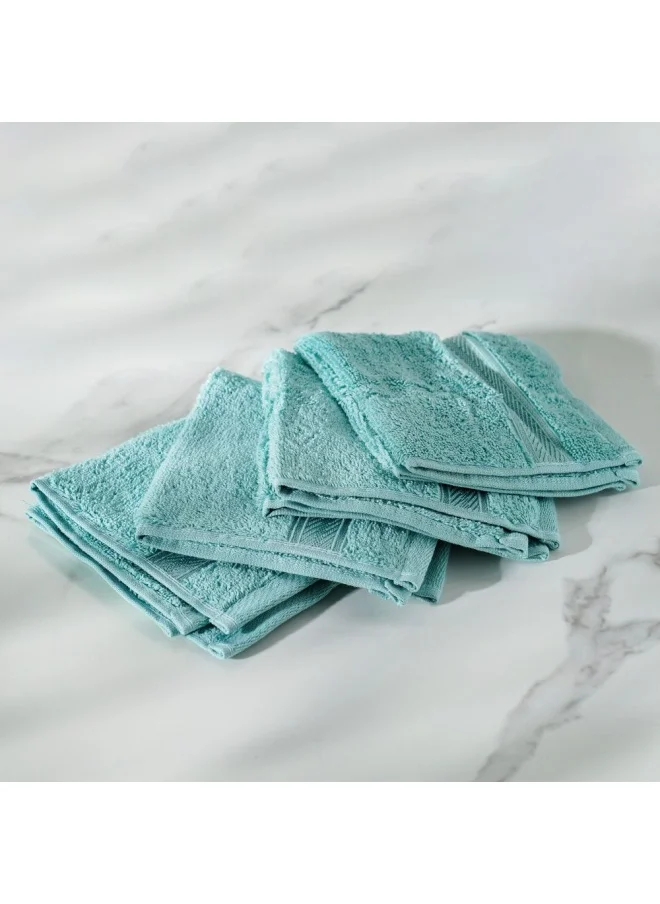 دانوب هوم Ecotwist Face Towel 4-Piece Set 33x33 Cm Teal