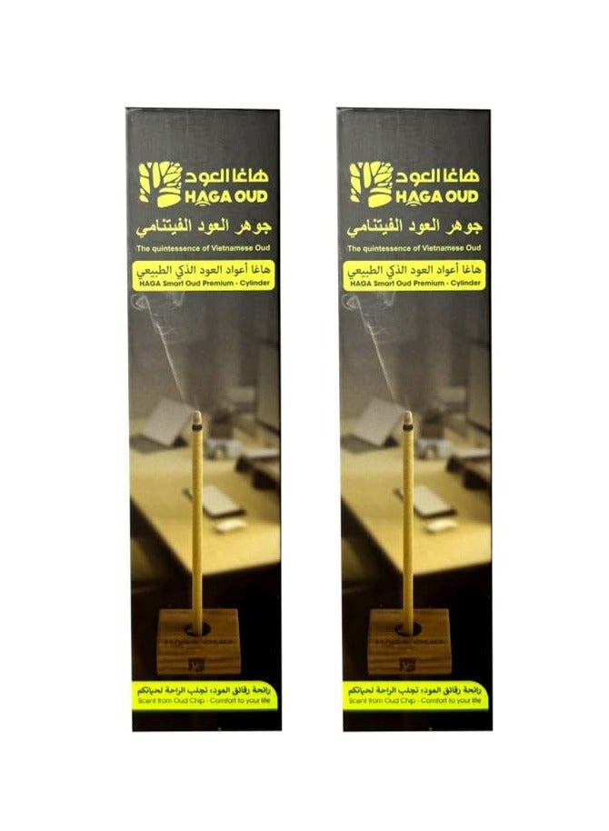 Haga Oud Vietnam Agarwood Incense Sticks SOY1s – 16cm (6mm) – Pack of 2 (32 Sticks Total) – Premium Natural – Long-Lasting Oud Fragrance for Home, Office & Gift Use - Image 1
