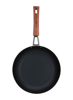 Japanese Black Pan With Brown Handle 24 Cm