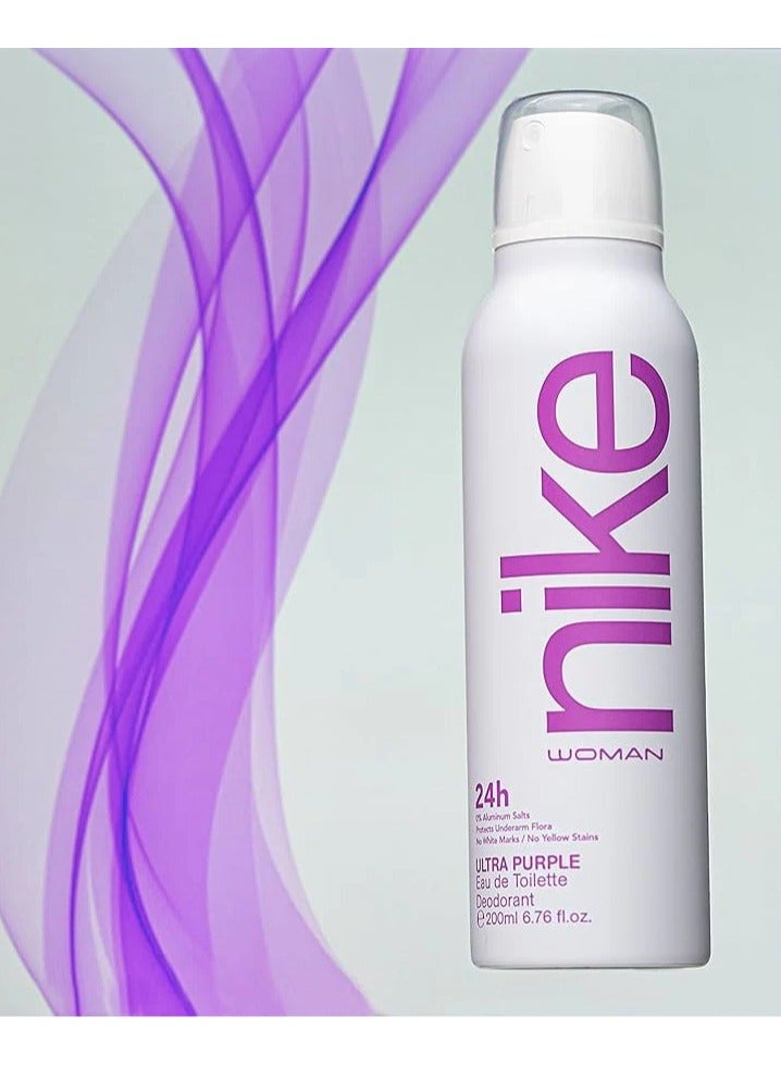 Nike Ultra Purple Woman Deodorant ,Eau De Toilette ,200ML - Image 2