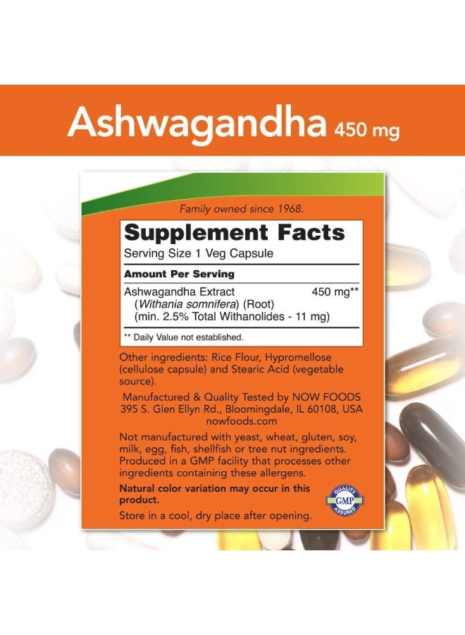 NOW Foods Ashwagandha Extract, 450mg, 90 VCaps (Pack of 2) - Image 2