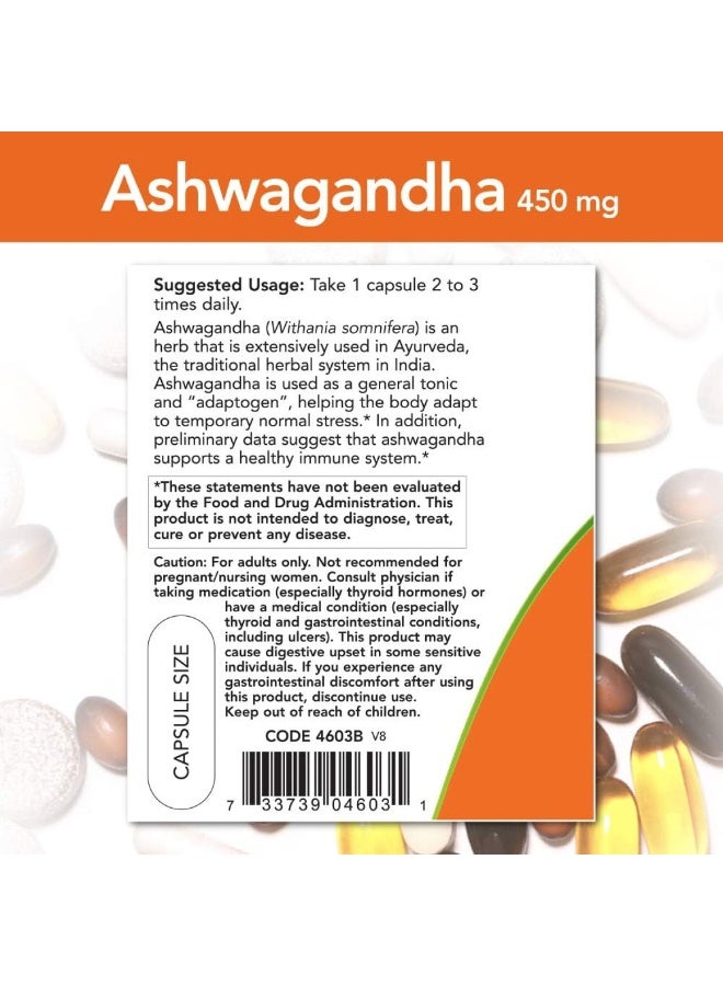 NOW Foods Ashwagandha Extract, 450mg, 90 VCaps (Pack of 2) - Image 3