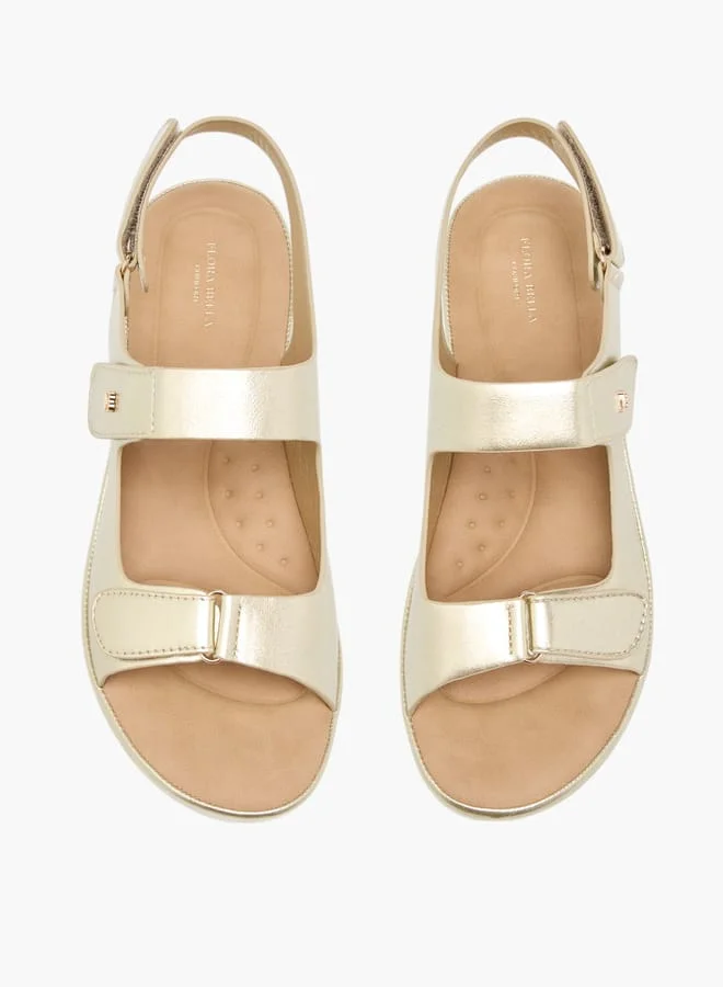 فلورا بيلا من شو إكسبرس صنادل نسائية سادة بإغلاق بشريط لاصق