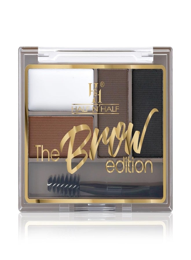 Half N Half The Brow Addition Eyebrow Enhancer Palette | Sleek spoolie brush | Long-Lasting & Natural looking results | Easy to use | Perfect arch- 01 Thick Arch - Image 4