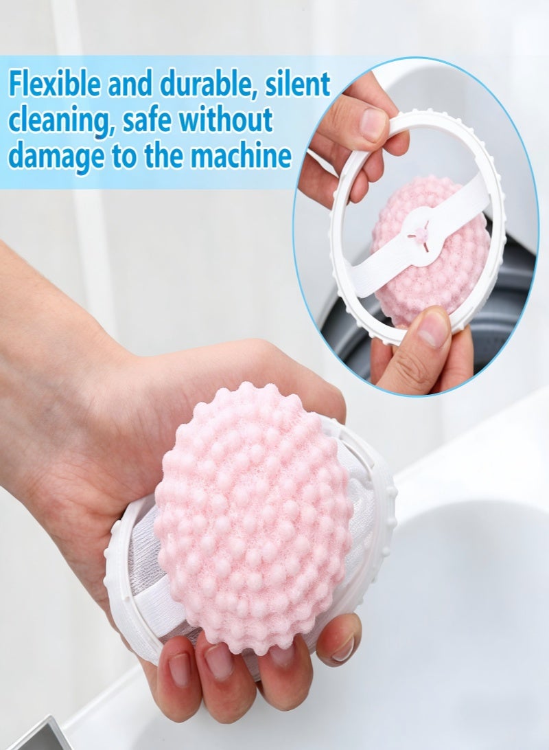 3Pcs Floating Lint Hair Catcher Mesh,Laundry Hair & Lint Remover Bags,Hair Filter Cleaning Mesh Bag,Fibers Collector Filter For Washing Machine,Lint Catcher.Reusable,Yellow, Blue, Pink - Image 2