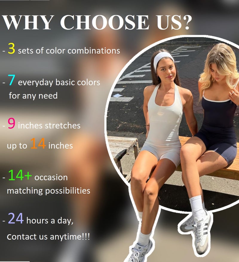 Tobeffect Trendy Elastic Headbands 7PCS - Soft Thick Cotton Cloth for Women's Hair Workout, Yoga, Running Sport - Image 3