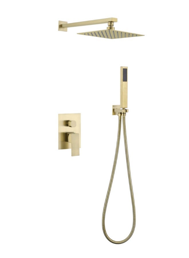 2 Functions Concealed Shower Faucet Factory Brushed Gold Color  - Image 1