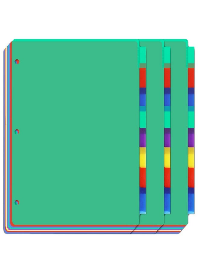 Darice 8-Tab Plastic Dividers 24 Pcs - Binder Dividers With Tabs - Multicolored Plastic Divider For 3 Ring Binder - File Organization - Ideal For School, Office  - Image 1