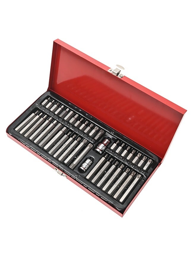 LAWAZIM 40-Piece Bit Socket Set with Red Iron Box - Image 3