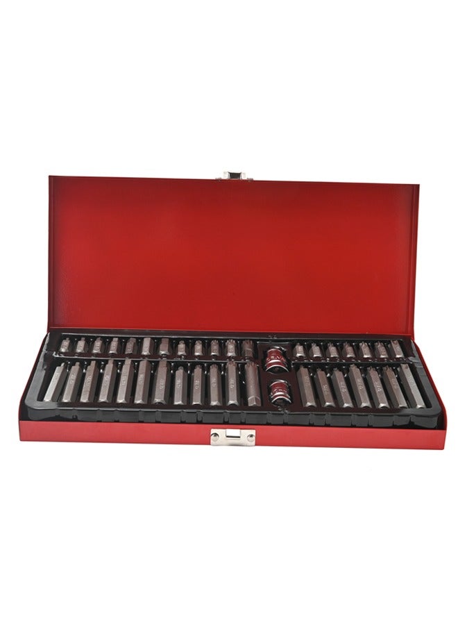 LAWAZIM 40-Piece Bit Socket Set with Red Iron Box - Image 4