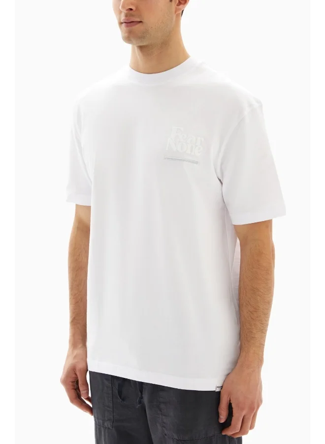 Wecre8 White "FEAR NONE" Printed T-shirt