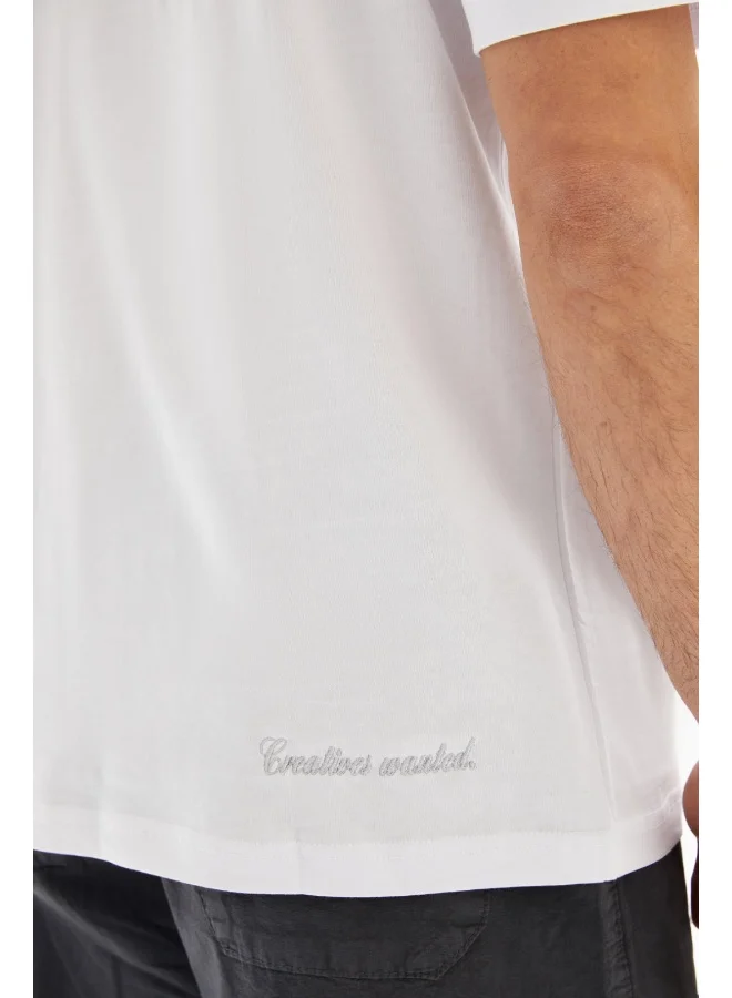 Wecre8 White "FEAR NONE" Printed T-shirt