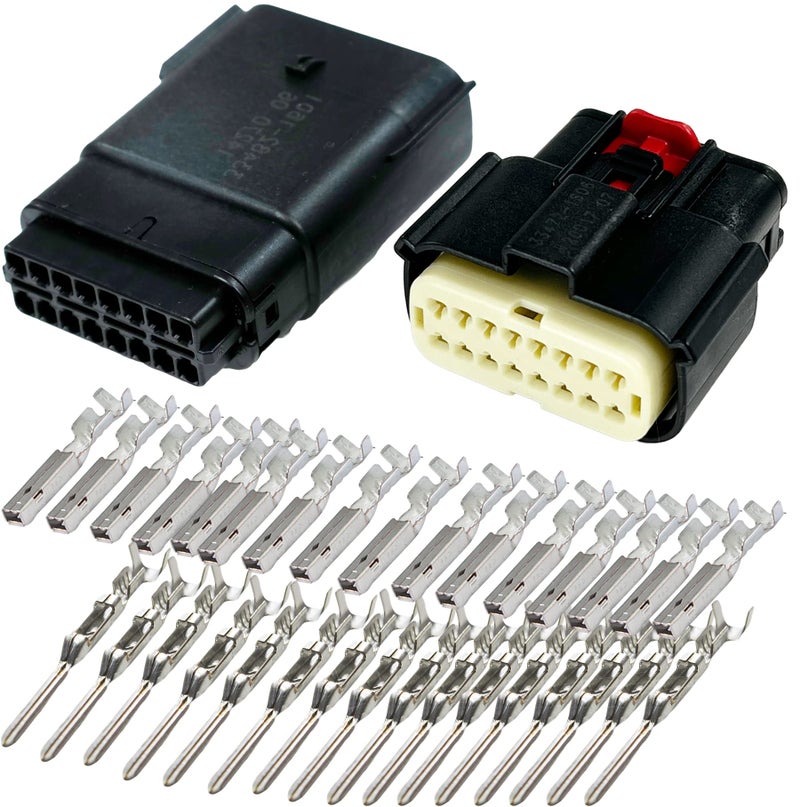Molex 16 Pin Wire Connector, Harley BLACK Waterproof, Sealed Kit, MX150 - Image 5