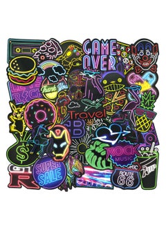 50-Piece Neon Stickers