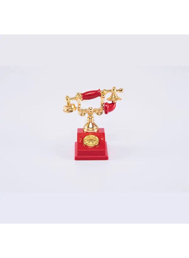 Black Miniature Telephone For Dollhouse Accessories And Shooting Setups Classic Retro Handcrafted Model Craft Decoration - Image 5