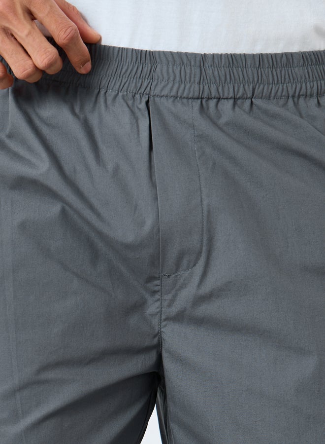 ستايلي بنطال بيجاما رجالي رمادي سادة - Image 3