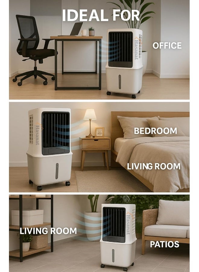 HASANAT ESSENTIALS Essentials AC-400 | 30L Evaporative Air Cooler - Image 5
