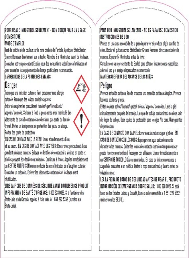 Ecolab Stainblaster Grease Remover Laundry Pre-Spotter- 22 FL OZ - Image 5