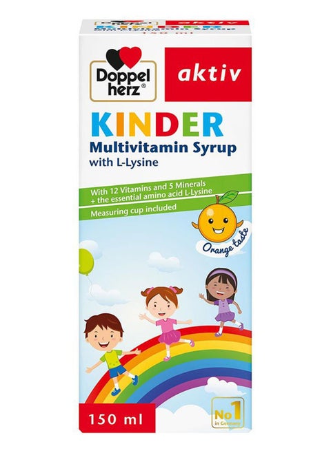 aktiv Kinder Multivitamin Syrup With L-Lysine 150ml