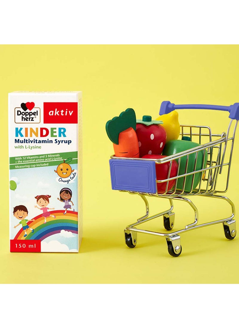 Doppelherz - aktiv Kinder Multivitamin Syrup With L-Lysine 150ml - Image 1