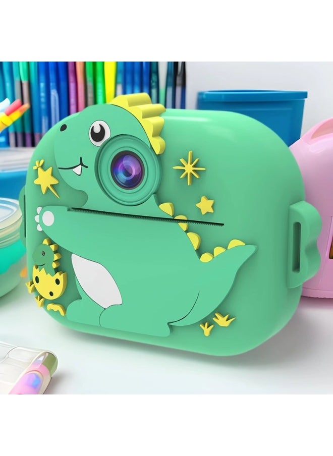 Generic 2024 Cartoon Smart Children's Camera Can Take Pictures Without Ink Thermal Instant Printing Digital Small SLR Camera-Color:Pink  - Image 4