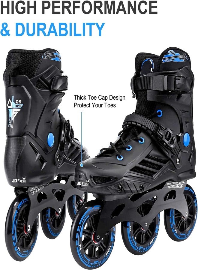 JD Fresh Inline Skates 3 Wheels Skating Shoes for Kids 5 to 10 Years with Necessary Accessories Skating kit and Adjustable Setting Size Liner Skates for Kids Color Blue Size Medium - Image 5