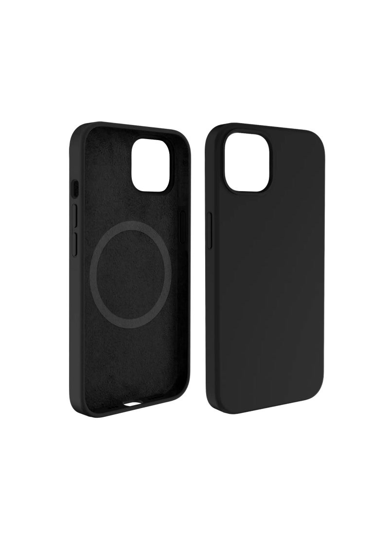 HEXABEX - iPhone 14 Case, Protective Back Cover Silicone with Magsafe Case for iPhone 14 Black 6.1" - Image 1