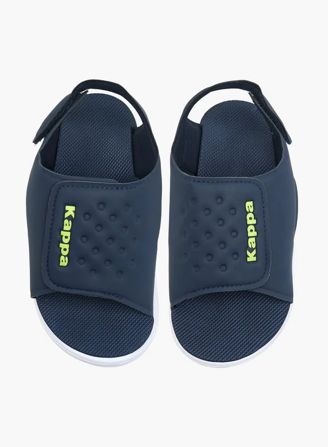 Kappa Boys' Logo Detail Sandals with Hook and Loop Closure