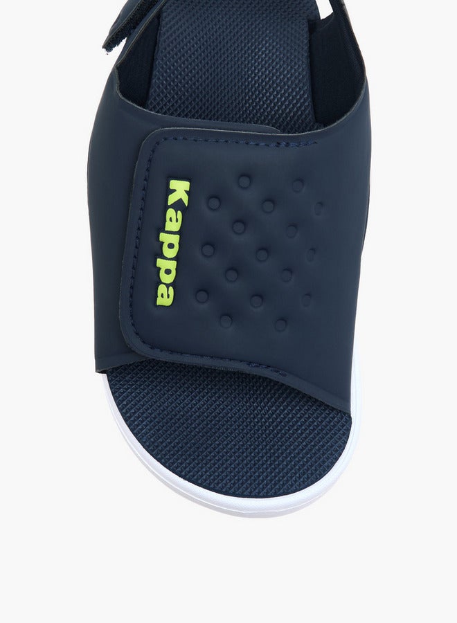 Kappa Boys' Logo Detail Sandals with Hook and Loop Closure - Image 3