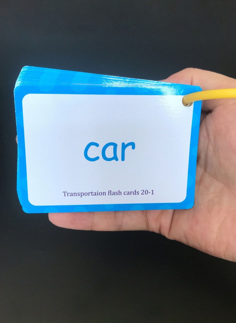 بطاقات فلاش سطحية مضادة للماء على الوجهين، بطاقات تعلم اللغة الإنجليزية للأطفال في التعليم المبكر، بطاقات الدراسة - Image 2