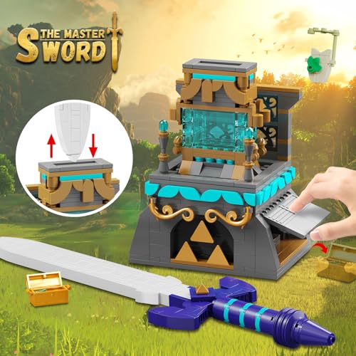 TOY PLAYER BOTW The Master Sword Glowing Building Block Set,Sword Toy Set for Adults Boy Fans Kids Ages 6-12 Year Old（498PCS) - Image 2