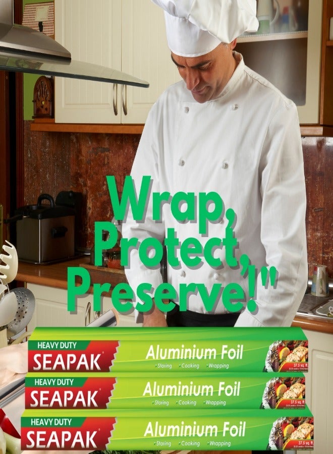 SEAPAK Aluminium Foil 3x37.5 sqft Premium Quality Kitchen Essential for Food Preservation - Image 4