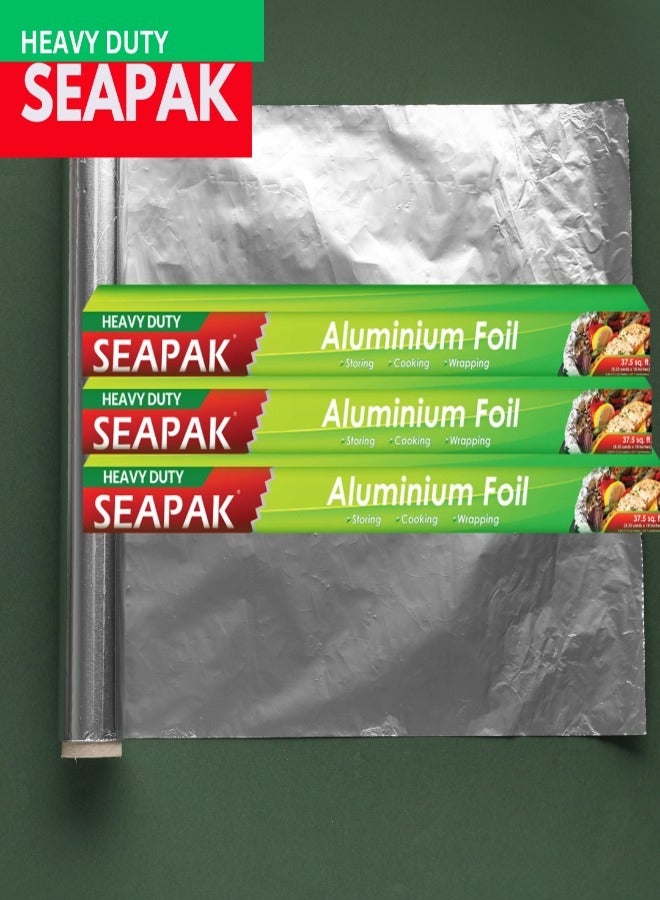 SEAPAK Aluminium Foil 3x37.5 sqft Premium Quality Kitchen Essential for Food Preservation - Image 2