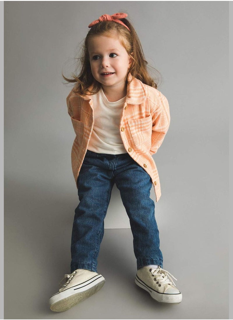 DeFacto BabyGirl Regular Fit Denim Trousers  - Image 1