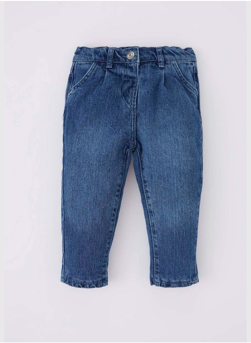 DeFacto BabyGirl Regular Fit Denim Trousers  - Image 4