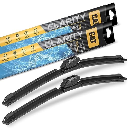 CAT C2.0 Wiper Blades (2-Pack), Front or Rear Wiper Blades for Cars SUVs Trucks, Direct OEM Replacement, Heavy Duty Streak-Free All Seasons Silent Crystal Clear Easy Installation - 24" + 20" - Image 1