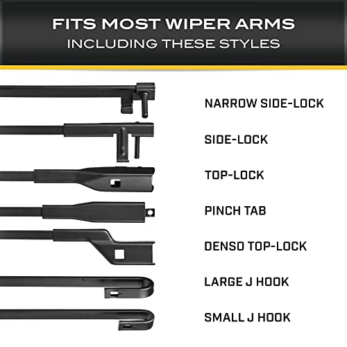 CAT C2.0 Wiper Blades (2-Pack), Front or Rear Wiper Blades for Cars SUVs Trucks, Direct OEM Replacement, Heavy Duty Streak-Free All Seasons Silent Crystal Clear Easy Installation - 24" + 20" - Image 3