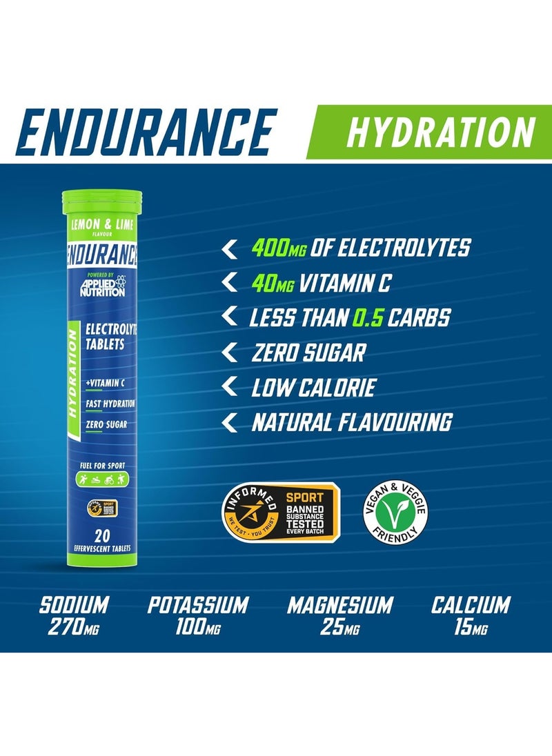 Applied Nutrition - Applied Nutrition Endurance Hydration Electrolyte, Lemon Lime, 20 Tablets - Image 1