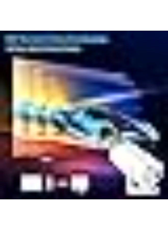 Mini Projector 1080P 4K Support with WiFi 6 & Two-way Bluetooth 5.2, Portable HY300 Pro+ Smart Projector Manual Focus, 180° Rotatable, Movie Home Bedroom Outdoor Projector for Phone, Laptop, PC, White - Image 5