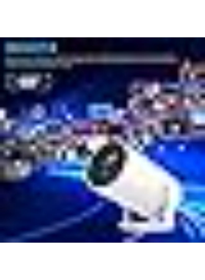 Mini Projector 1080P 4K Support with WiFi 6 & Two-way Bluetooth 5.2, Portable HY300 Pro+ Smart Projector Manual Focus, 180° Rotatable, Movie Home Bedroom Outdoor Projector for Phone, Laptop, PC, White - Image 2