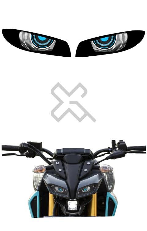 Grayfixx MT 15 Sticker for Headlight Eye Design | Made in Premium Gloss Vinyl with FPF (Fade Protection Film), Waterproof, Precut Sticker, Pack of 1 - Image 3