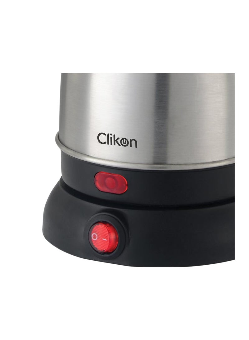 Clikon Turkish Coffee Maker – 600ml Capacity, 360° Rotational Base, Stainless Steel Construction – CK5161 – Silver 600 ml 600 W CK5161 silver - Image 5