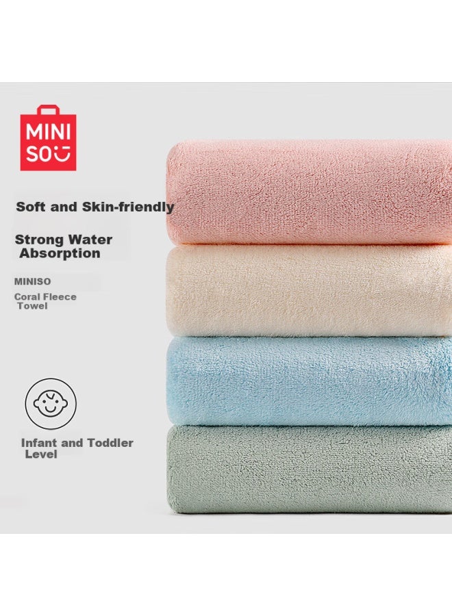 Miniso (Miniso) Towel Set Of 3, Class A Absorbent Towels For Face Washing, Bathing, And Hair Drying At Home, Soft And Cozy For Men And Women, Blue + Beige + Green - Image 3