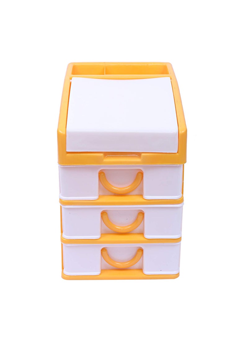 Kuber Industries Kuber Industries Plastic Four Layer Drawer Storage Cabinet Box YellowCTKTC25137  - Image 4