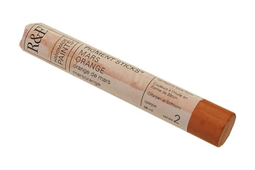 R&F Handmade Paints - Professional Oil Pigment Stick, Mars Orange, 38 ml - Image 1