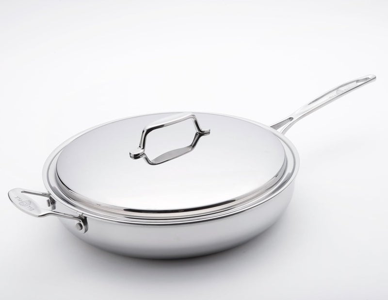 USA Pan USA Pans Cookware 5Ply Stainless Steel Gourmet Chef Skillet With Cover 13 Inch  - Image 3